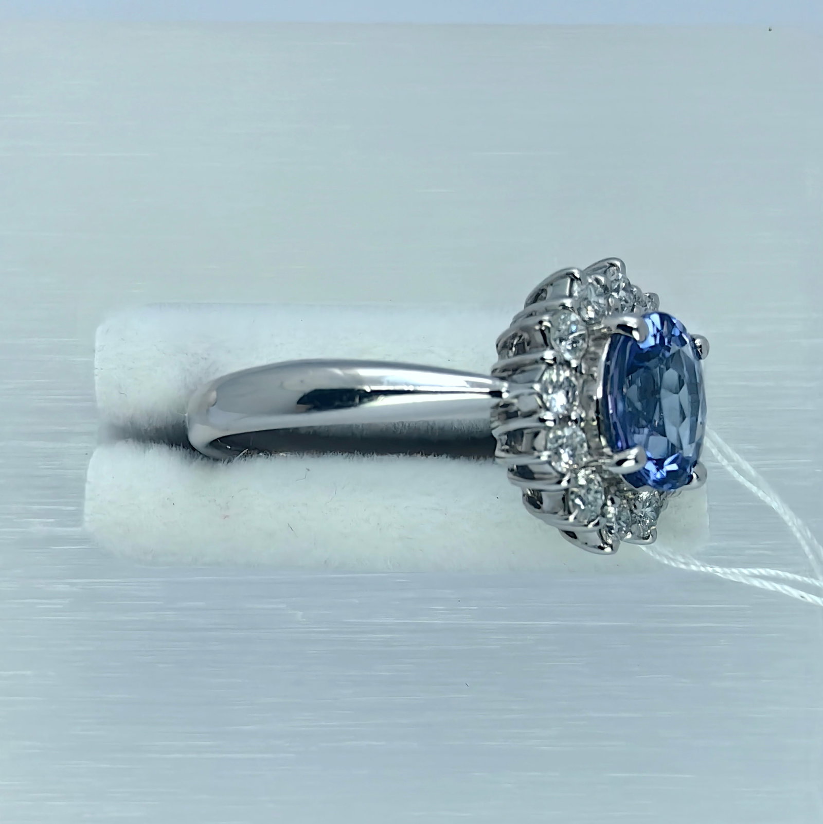 Pt900 Tanzanite Diamond Ring - 3
