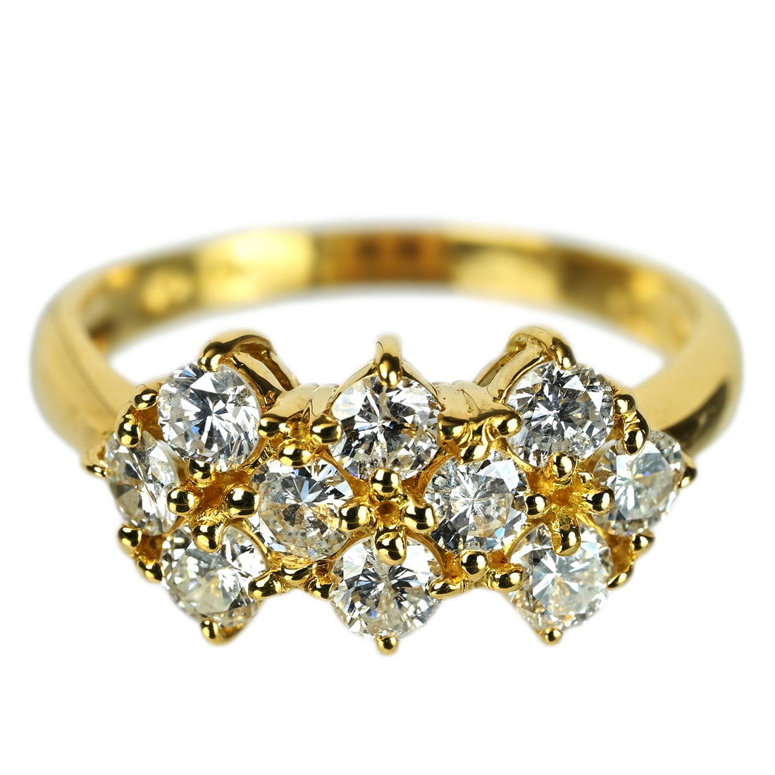 18K Daimond Ring: Type: Ring Metal:18K Yellow Gold Diamond:1.08ct Size:6.5(US) Signed By: N/A