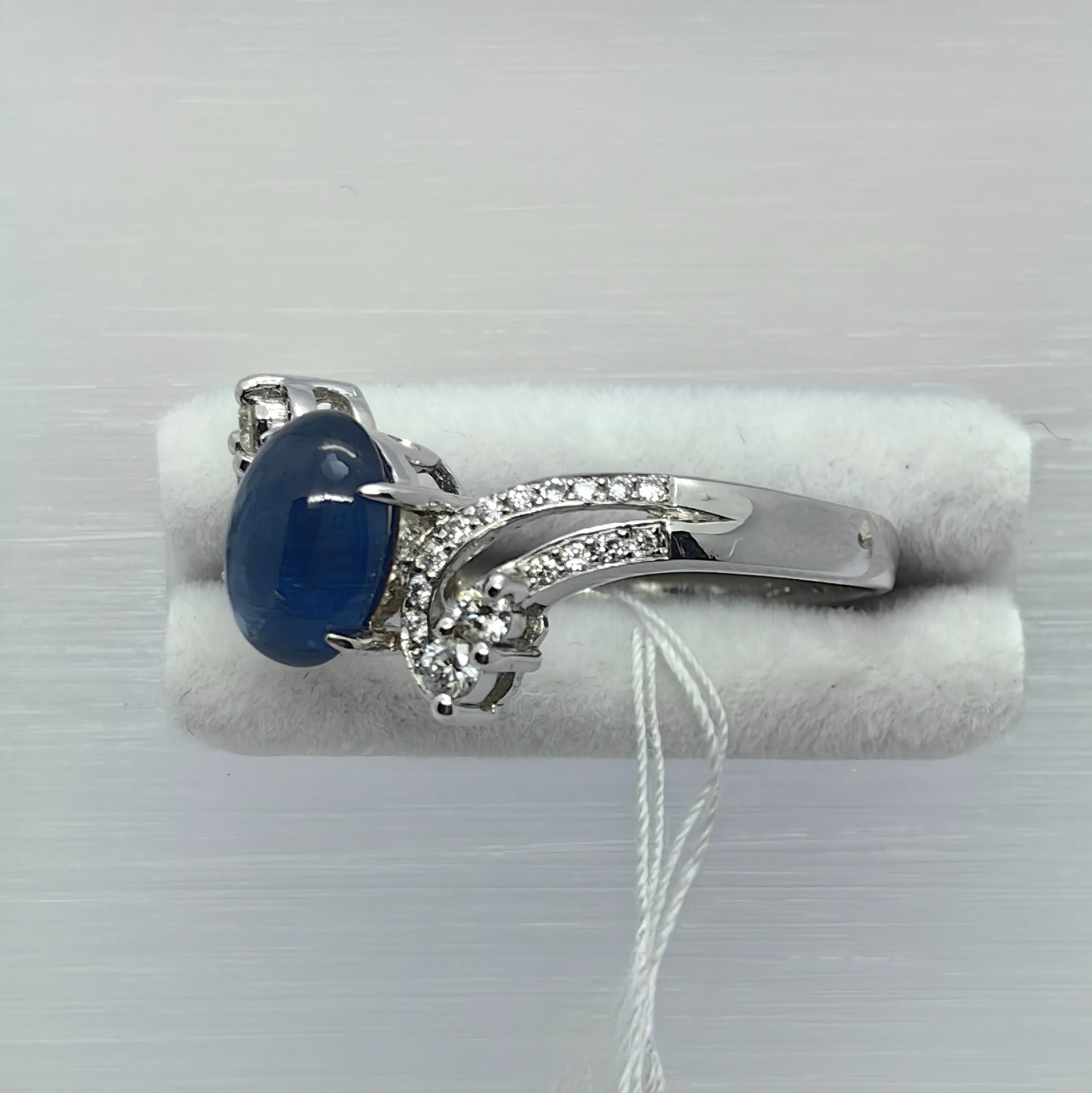 18K Sapphire Diamond Ring - 2