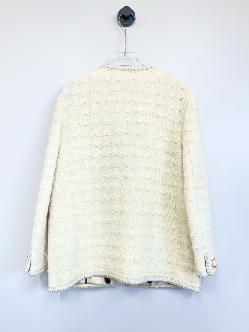 GUCCI Off-White Woven Jacket - 2