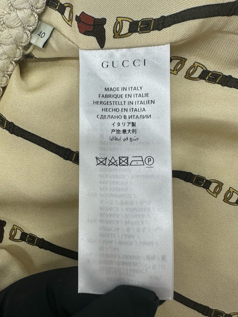 GUCCI Off-White Woven Jacket - 6