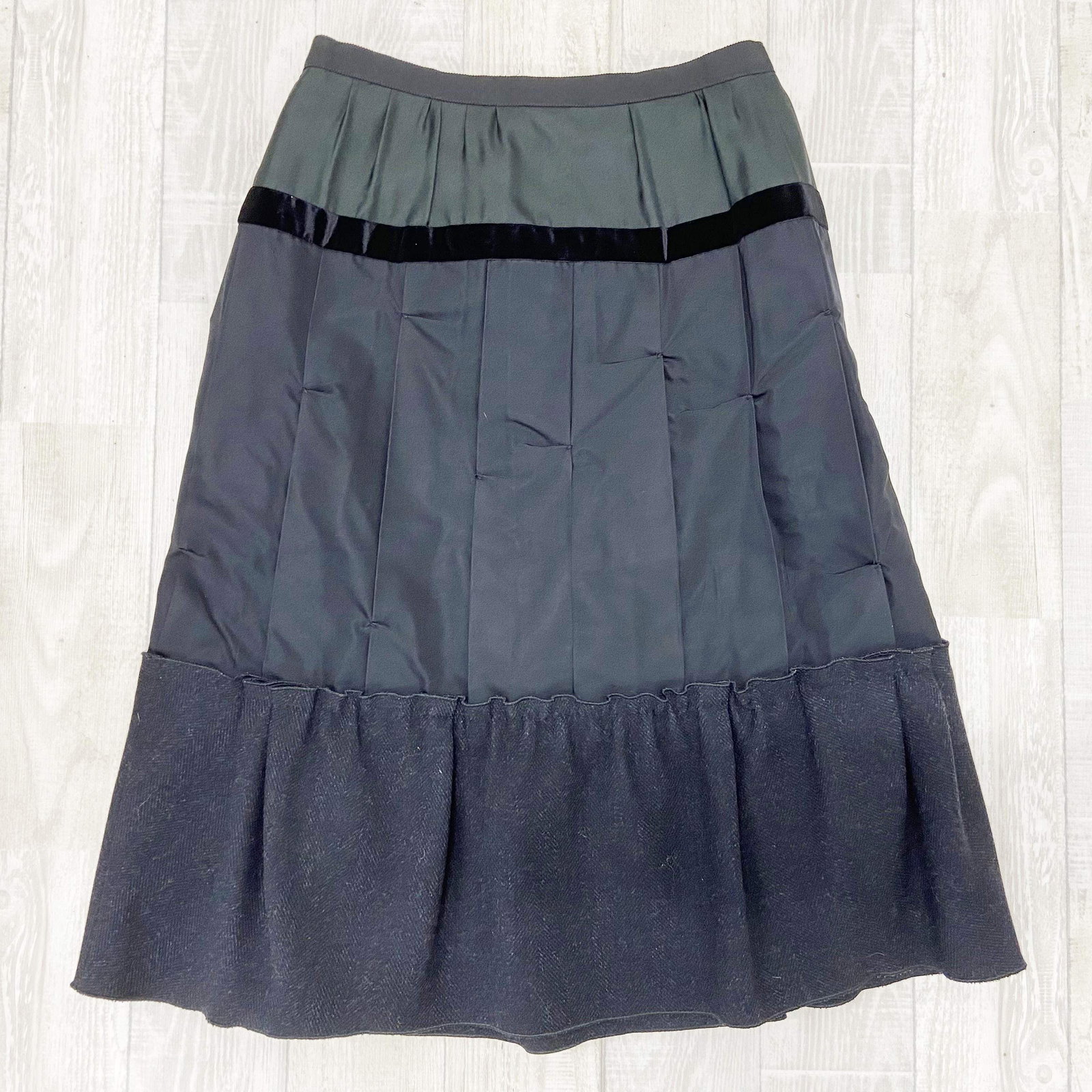 LOUIS VUITTON Skirt Silk x Wool Black Skirt (1 of 6)