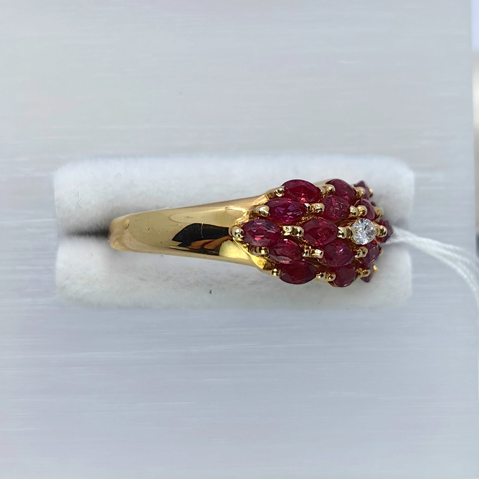 K18 Ruby Diamond Ring - 2