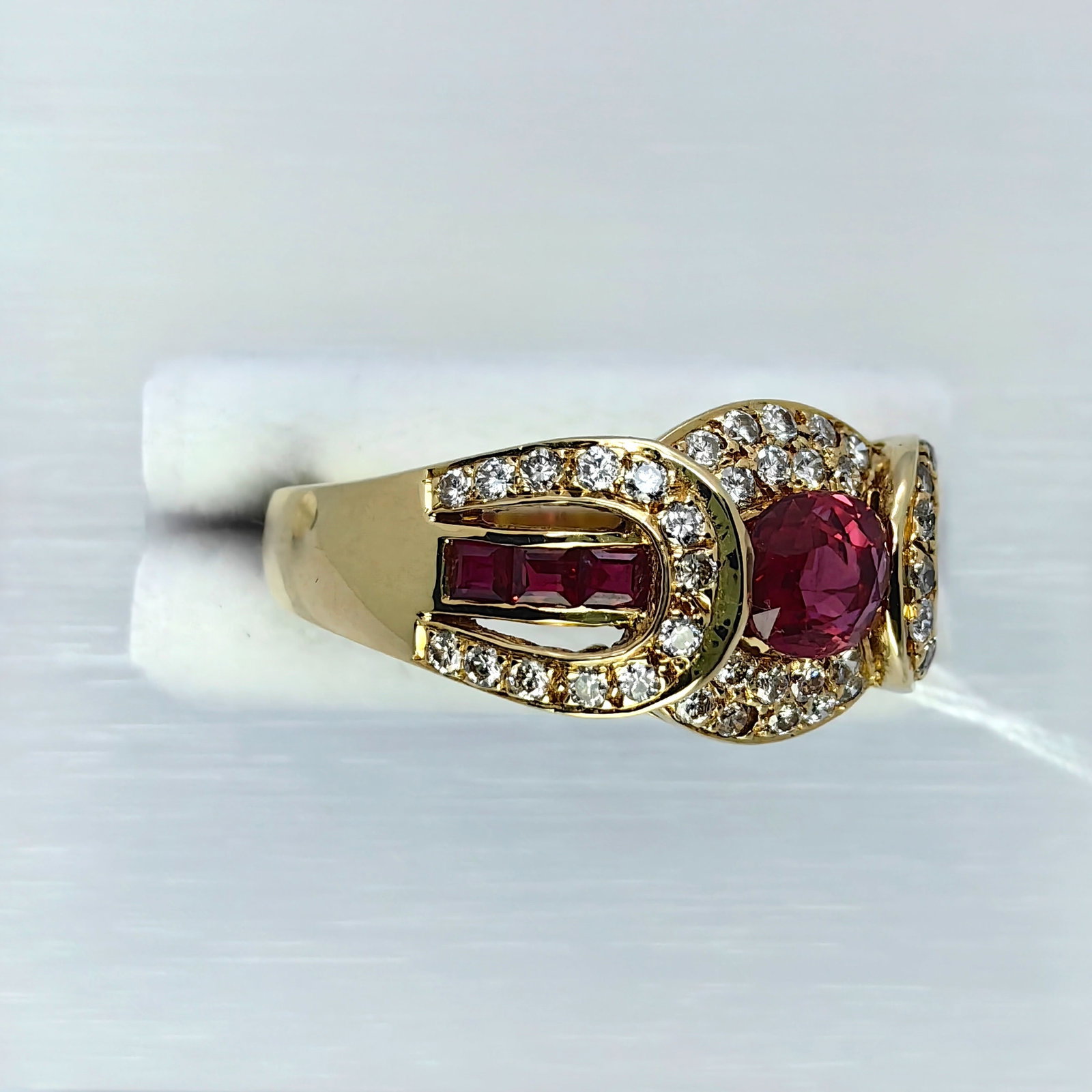 18K Ruby Diamond Ring - 3