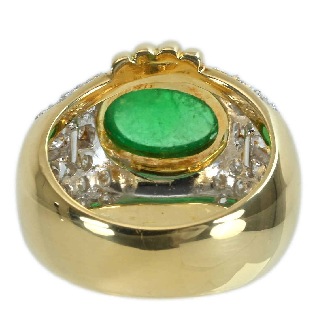 K18 Emerald Diamond Ring - 4