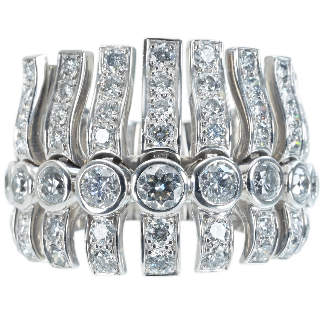 CHANEL K18WG DIAMOND RING: Type: RING Item Name:CHANEL K18WG DIAMOND RING Brand:CHANEL Metal:18K Size:6(US)