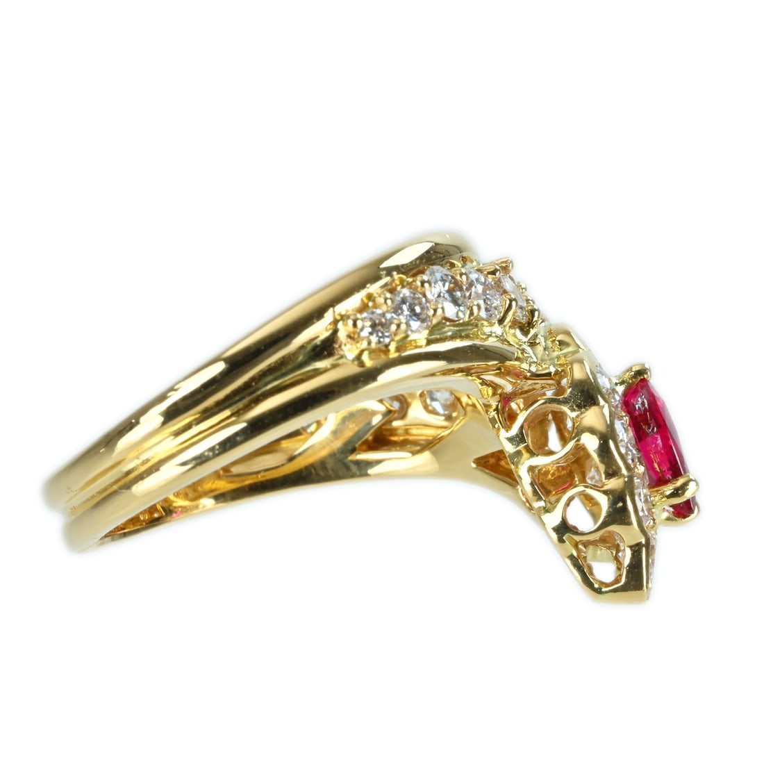 K18YG GRAFF RUBY RING - 2