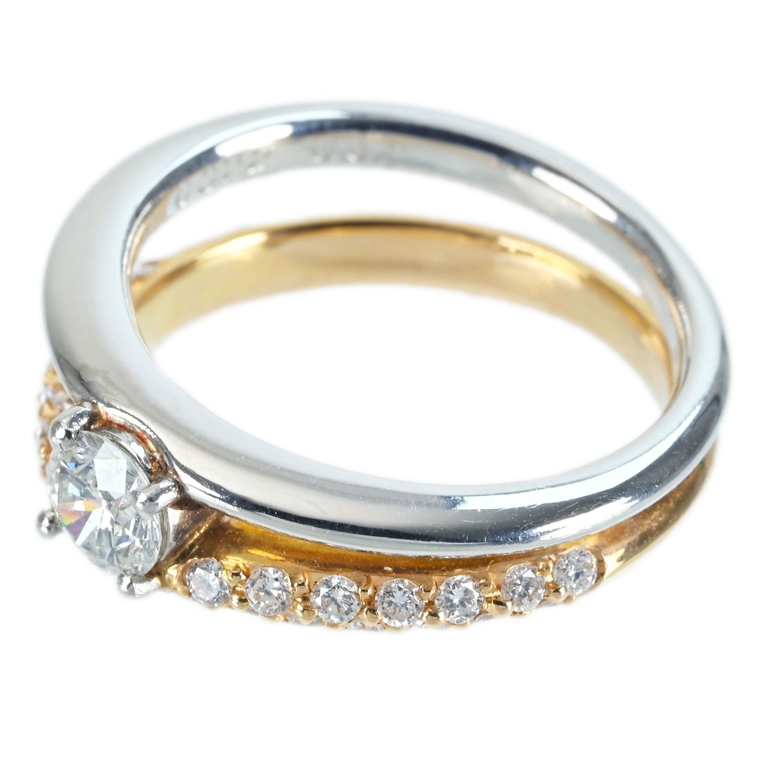 K18PG/PT900 DIAMOND RING - 2