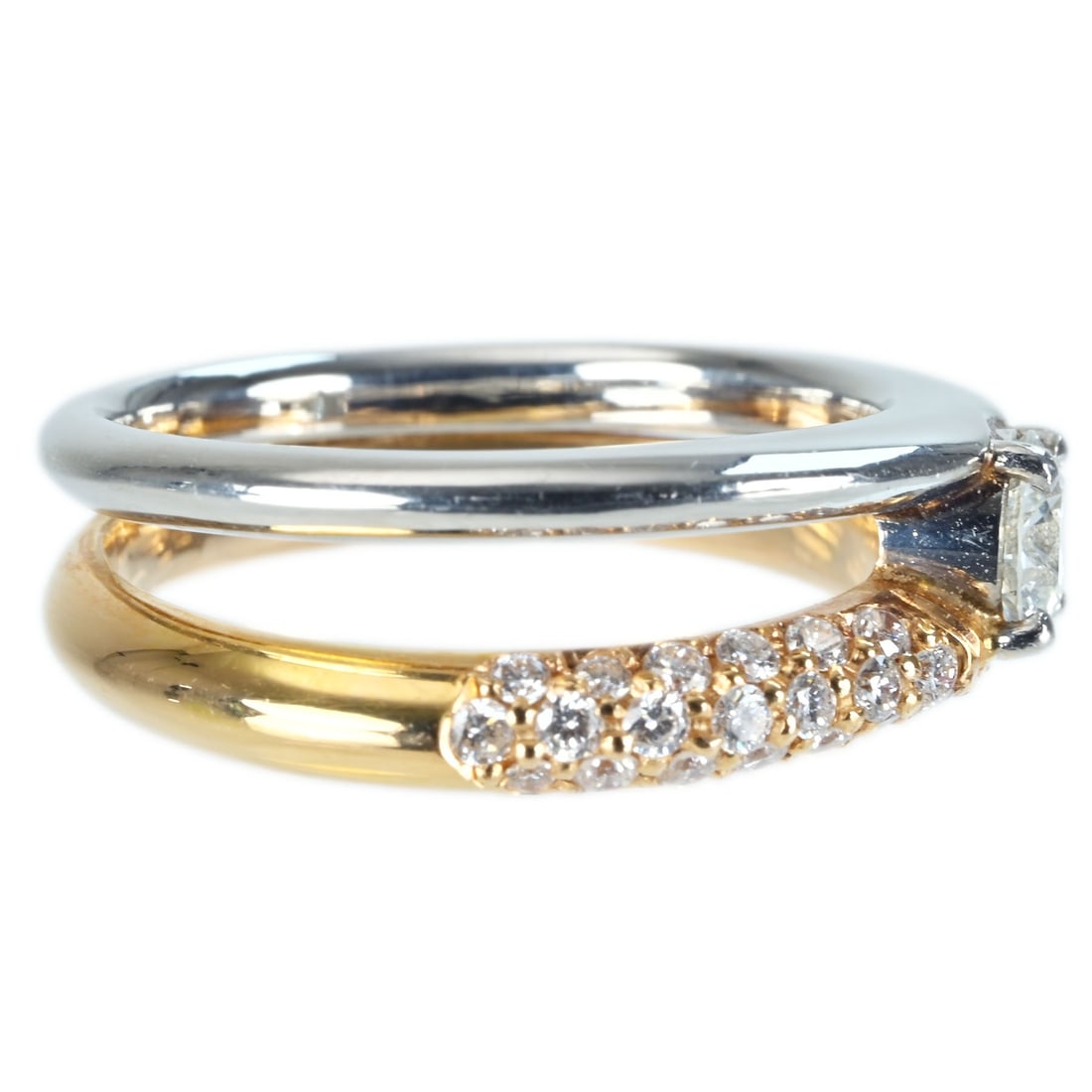 K18PG/PT900 DIAMOND RING - 5