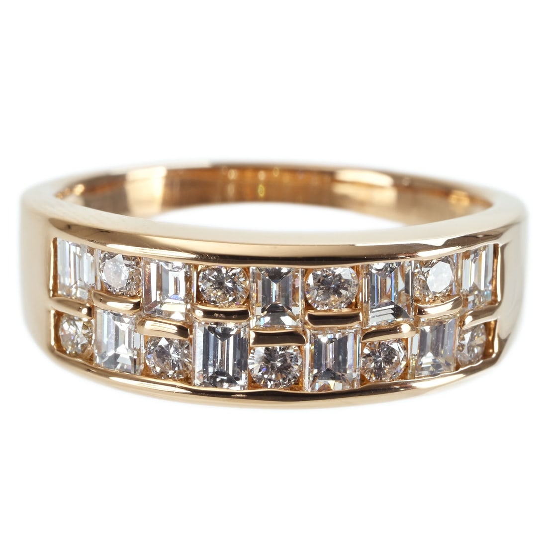 K18PG DIAMOND RING: Type:RING Item Name:K18PG DIAMOND RING Diamond:1.11ct Metal:18K Size:6.75(US) Accessories:N/A