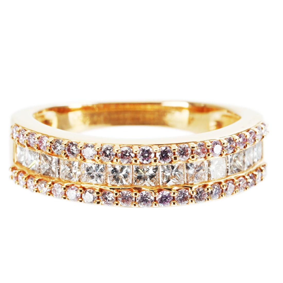 K18PG DIAMOND RING: Type:RING Item Name:K18PG DIAMOND RING Diamond:0.90 Metal:18K Size:6.75(US) Accessories:N/A