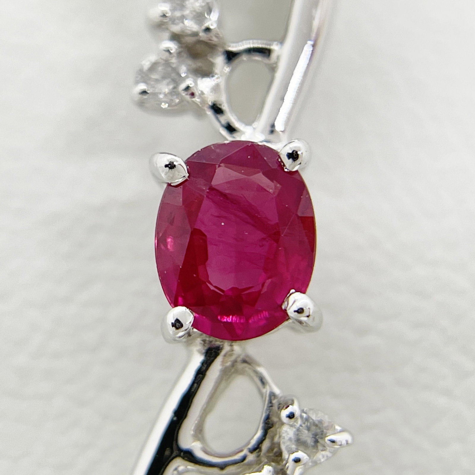K18 Ruby Diamond Necklace - 2