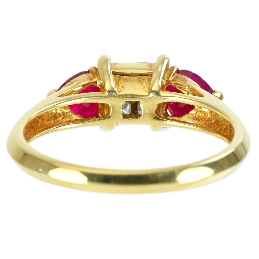 18K Ruby Diamond Ring - 4