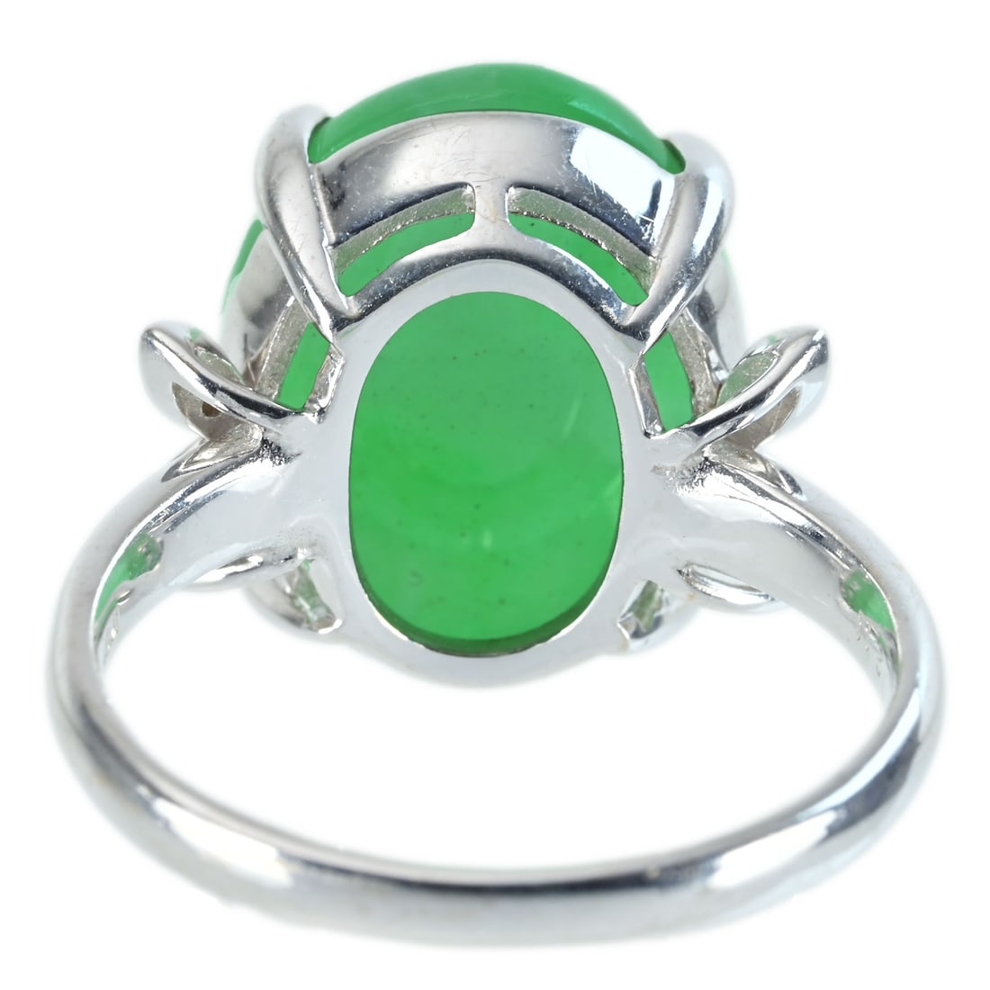 K18 Jadeite Diamond Ring - 3