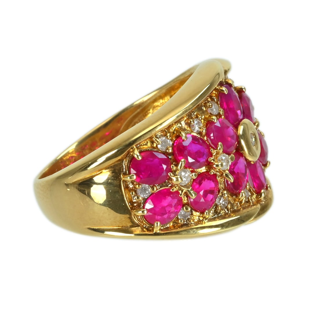 18K Ruby Diamond Ring - 2
