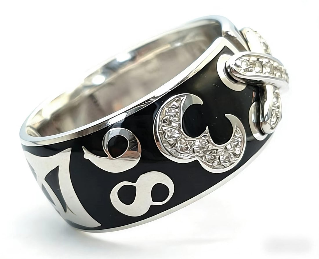 18K Diamond Enamel Ring - 2