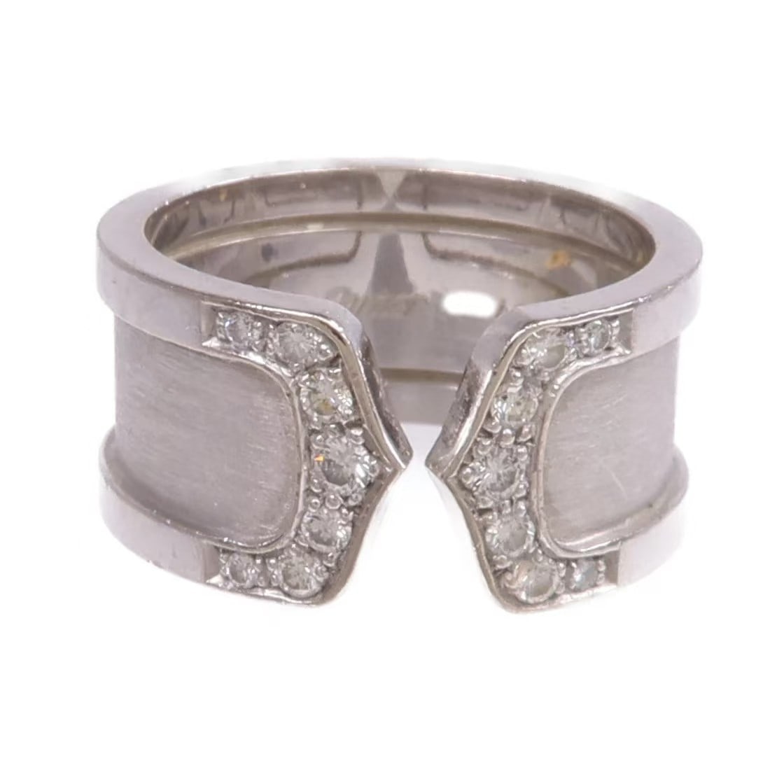CARTIER C2 De Diamond Ring: Type: Ring Metal:18K White Size:6 (US) Diamond:N/A Signed By: Cartier Accessories: Certificate
