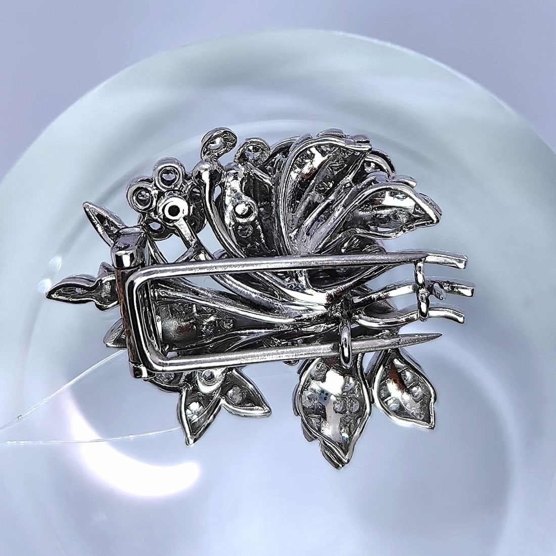 Pt900 Diamond Brooch - 2