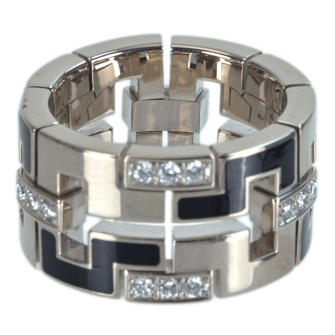 CARTIER K18 Diamond Ring: Brand:CARTIER Type: Ring Material:K18 Model No.: N/A Sizs:5.5(US) Accessories:N/A