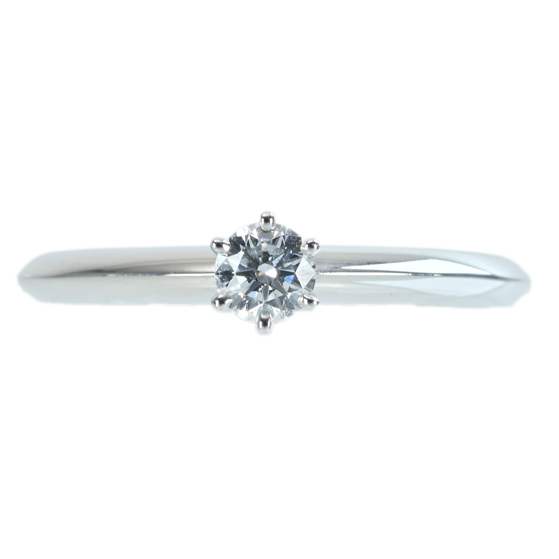 T Co Pt950 Diamond Ring: Brand:T Co Model No.:N/A Diamond:0.22ct Sizs:7(US) Material:Platinum Signed By:T Co Accessories:N/A