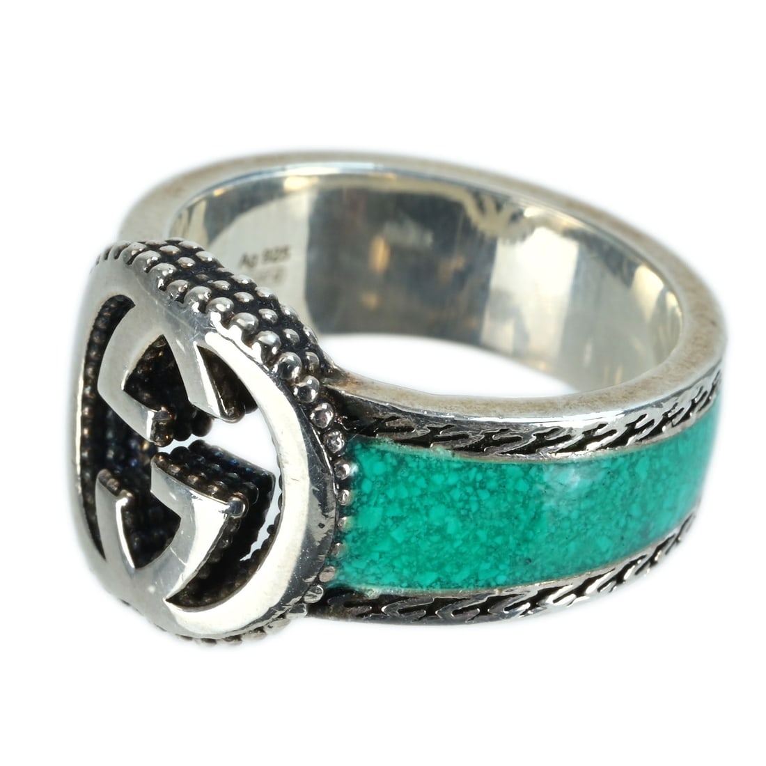 GUCCI SV Inter locking G Ring - 2