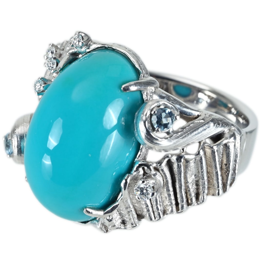 K18WG TURQUOISE RING - 2