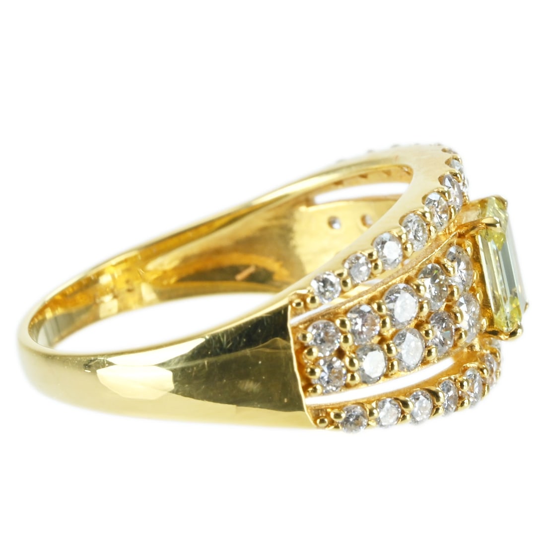 K18YG DIAMOND RING - 3