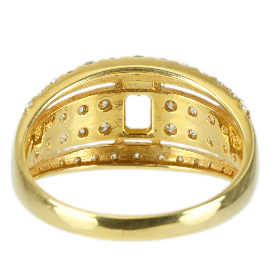 K18YG DIAMOND RING - 4