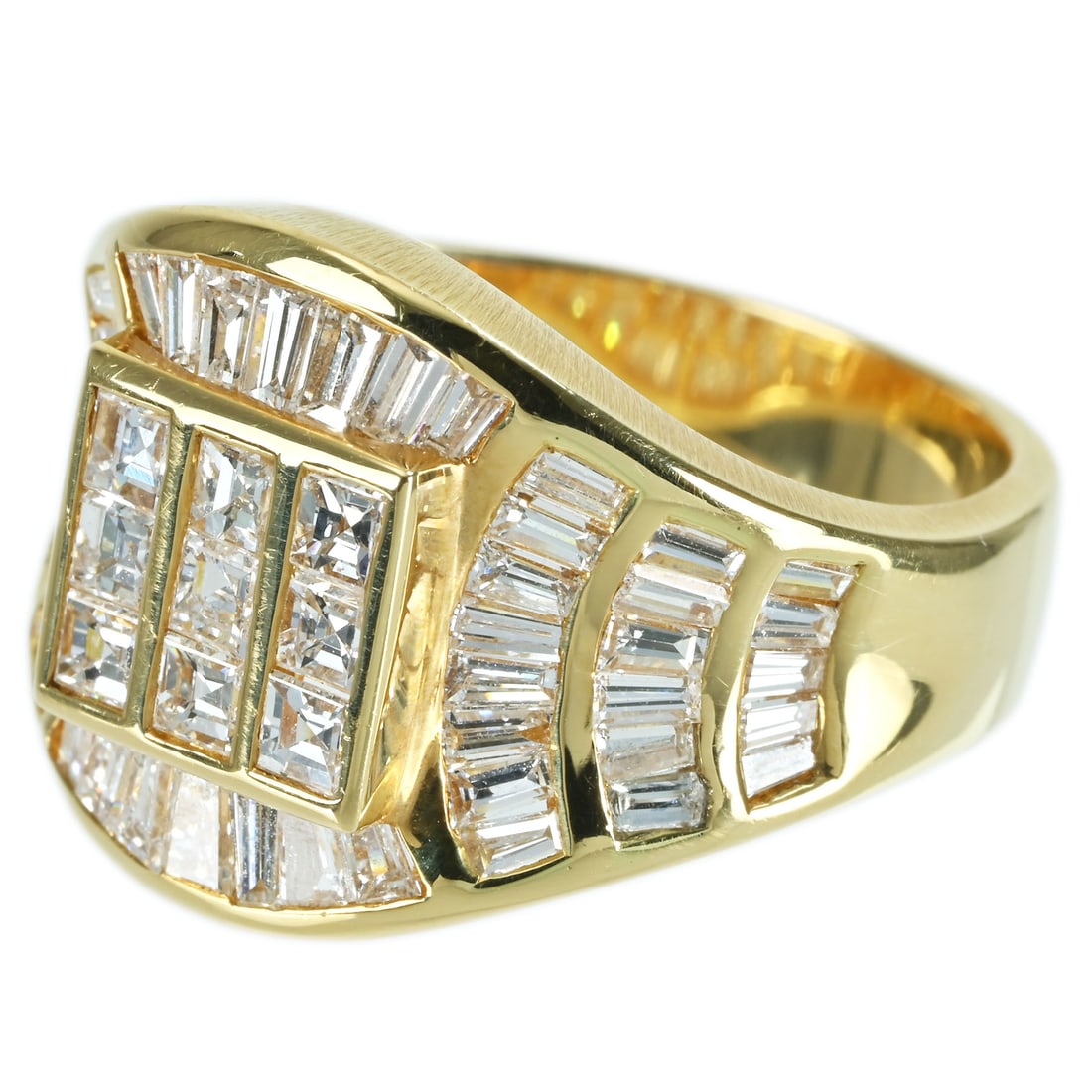 K18YG DIAMOND RING - 3