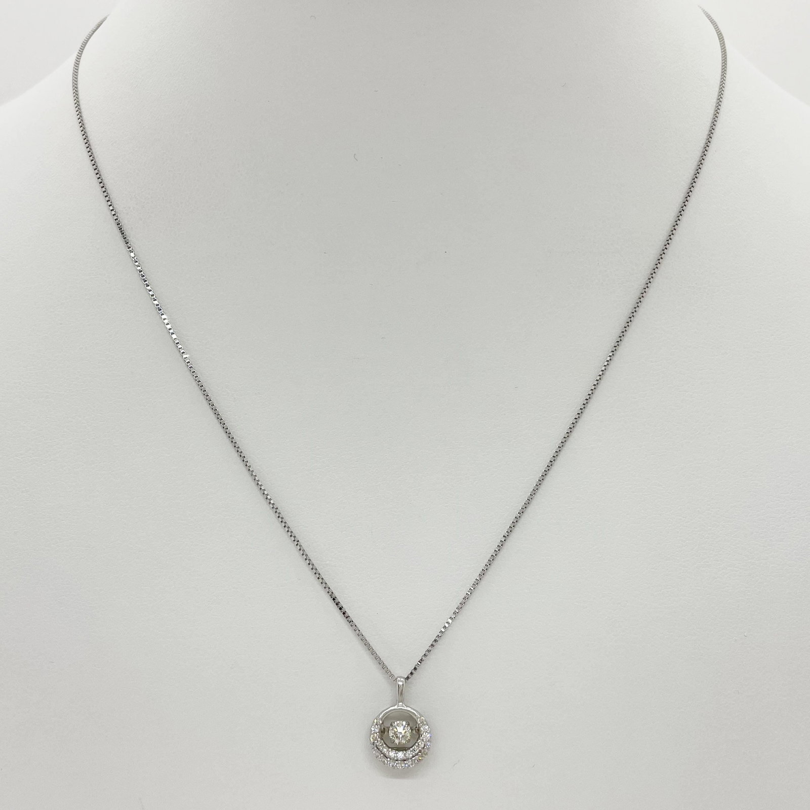 Pt850/Pt900 Diamond Necklace: Type: Necklace Metal:Platinum Diamond:0.15ct Diamond:0.15ct Size:55cm Signed By: N/A