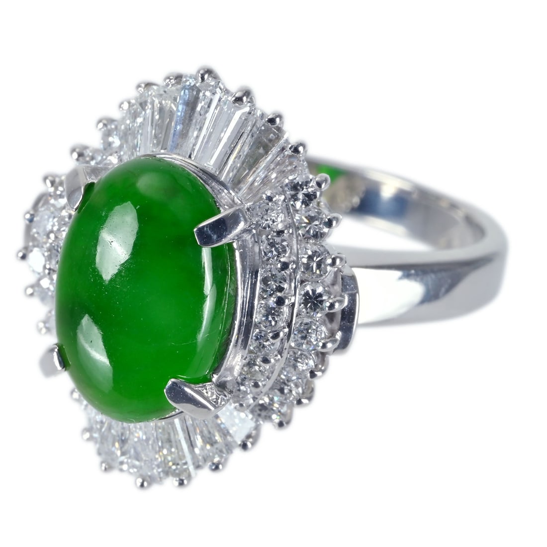 PT900 JADEITE RING - 2