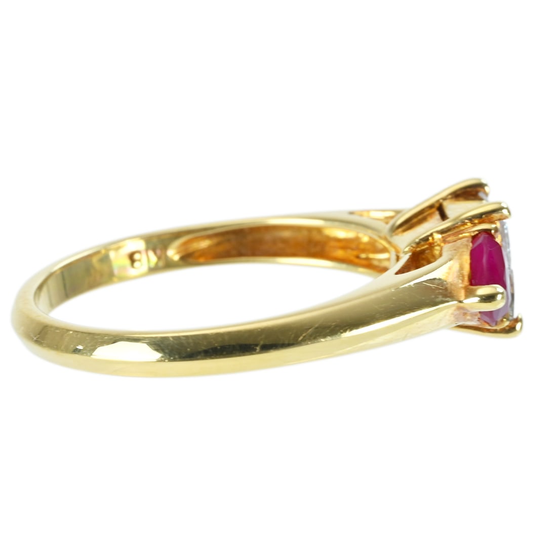 18K Ruby Diamond Ring - 3