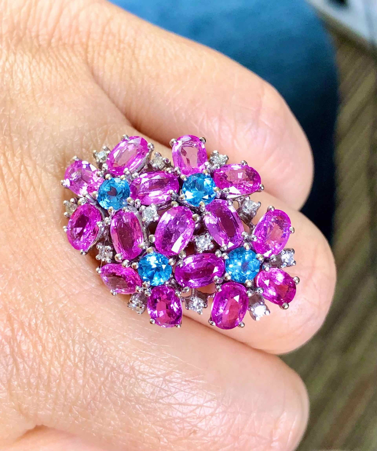 K18 Sapphire ring - 4
