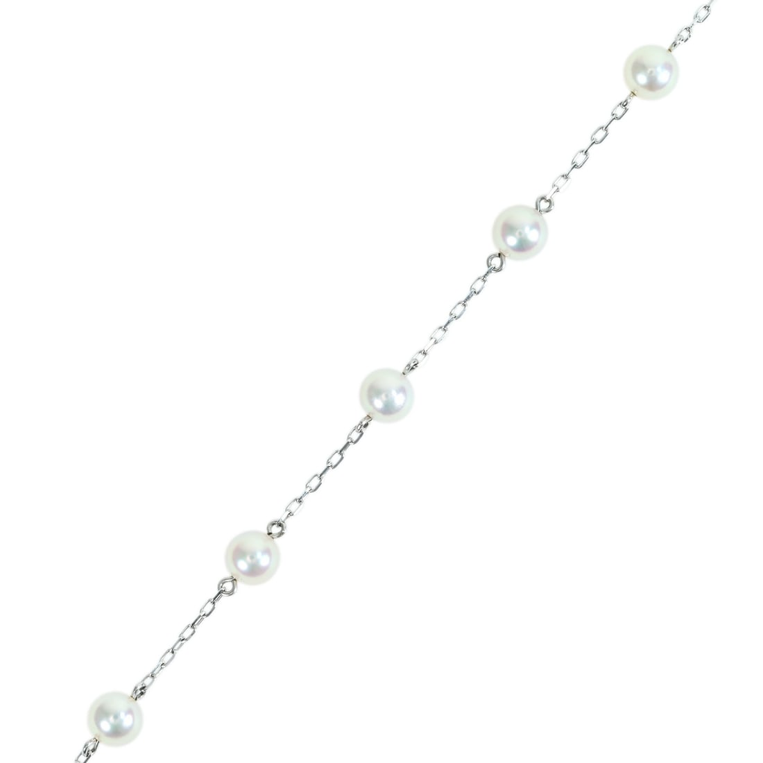 MIKIMOTO K18WG Akoya Pearl Bracelet: Type:Bracelet Brand:MIKIMOTO Akoya Pearl:5.0-5.5mm Metal:18K Signed By:MIKIMOTO Accessories:N/A