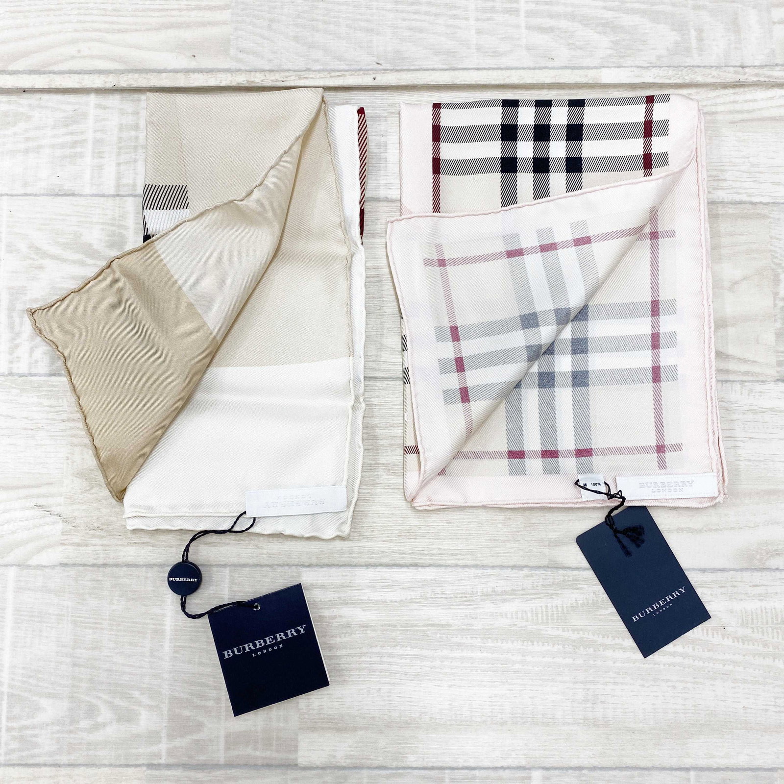 BURBERRY PLAID SILK SCARF: Type:SCARF Item Name:BURBERRY PLAID SILK SCARF Brand:BURBERRY Material:SILK COLOR:BROWNSIZE:45CM*45CMAccessories:BOX with tag