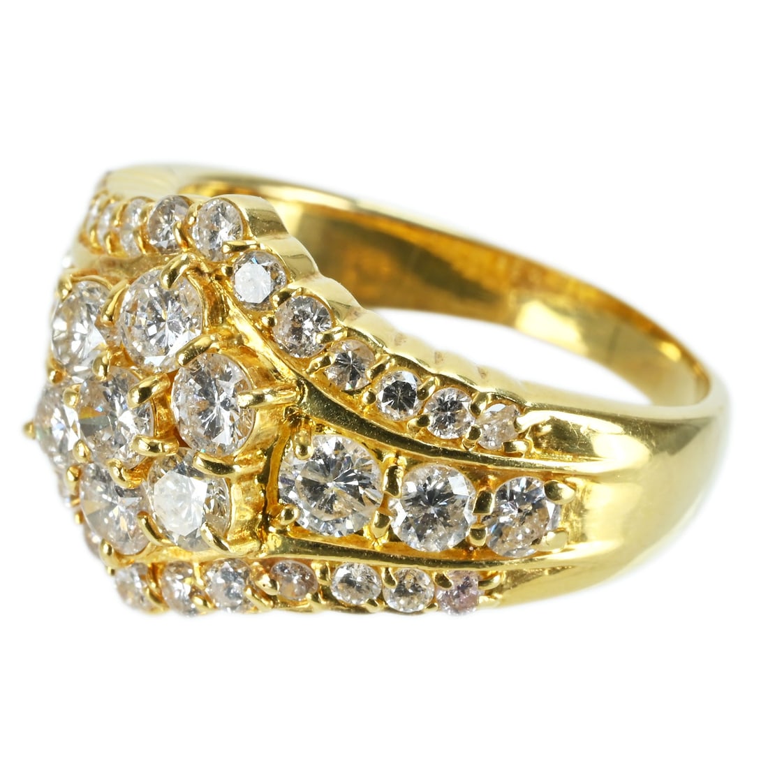 K18YG DIAMOND RING - 2