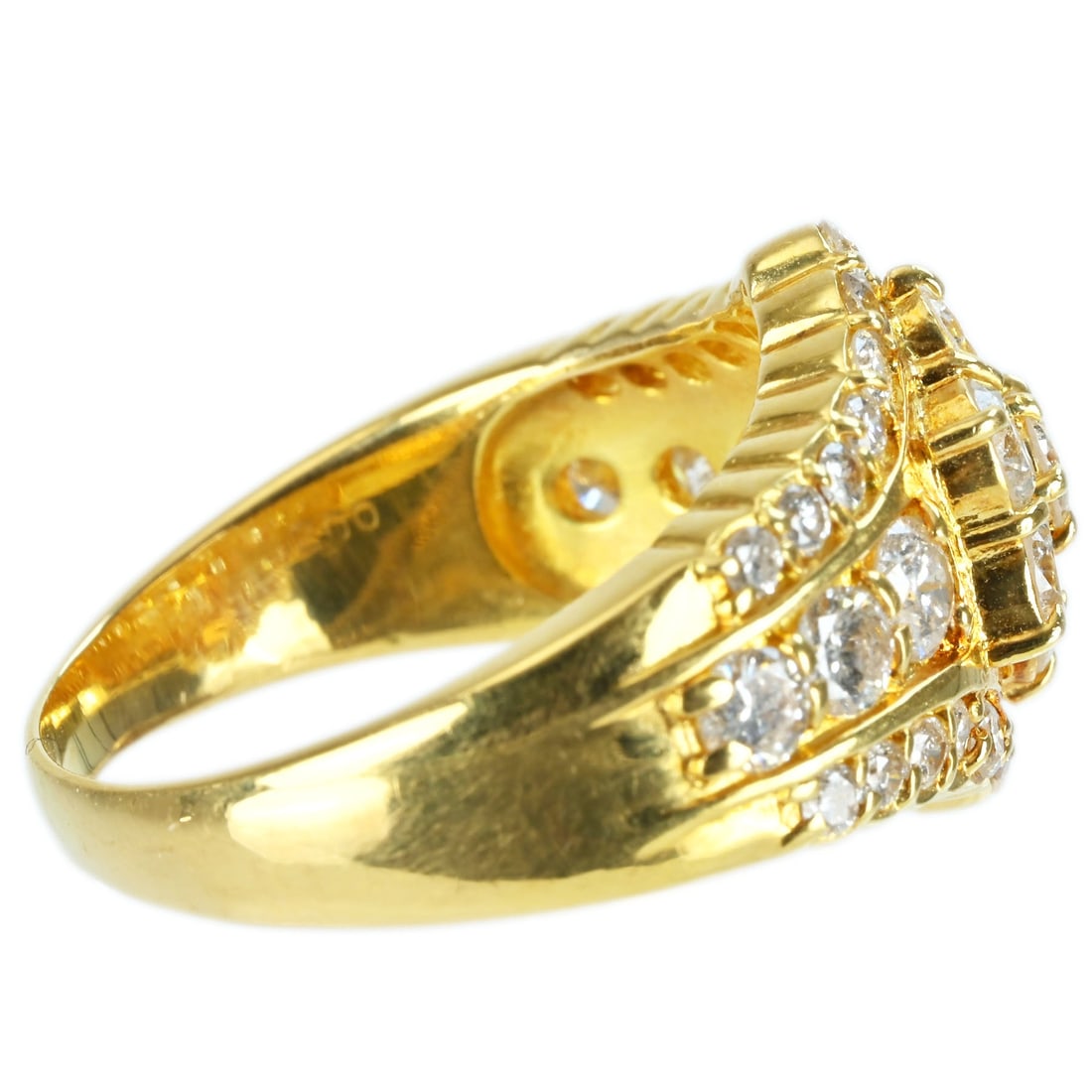 K18YG DIAMOND RING - 3