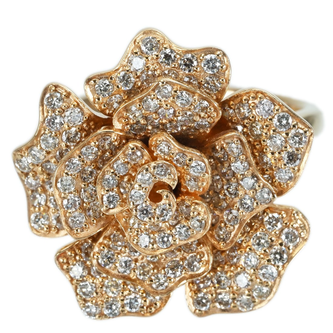 K18PG DIAMOND RING: Type:RING Item Name:K18PG DIAMOND RING Diamond:1.21ct Metal:18K Size:6.25(US) Accessories:N/A
