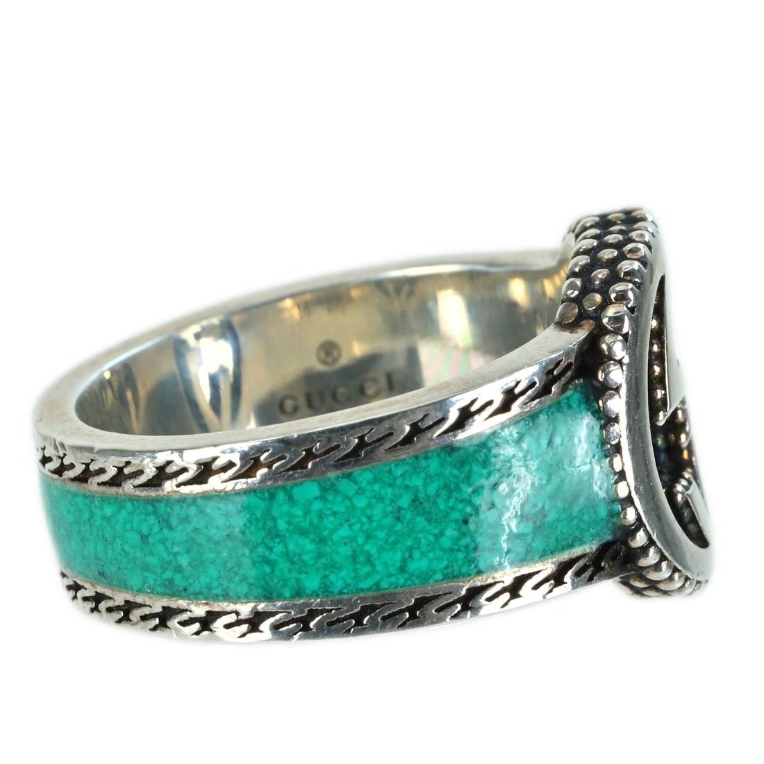 GUCCI SV Inter locking G Ring - 4