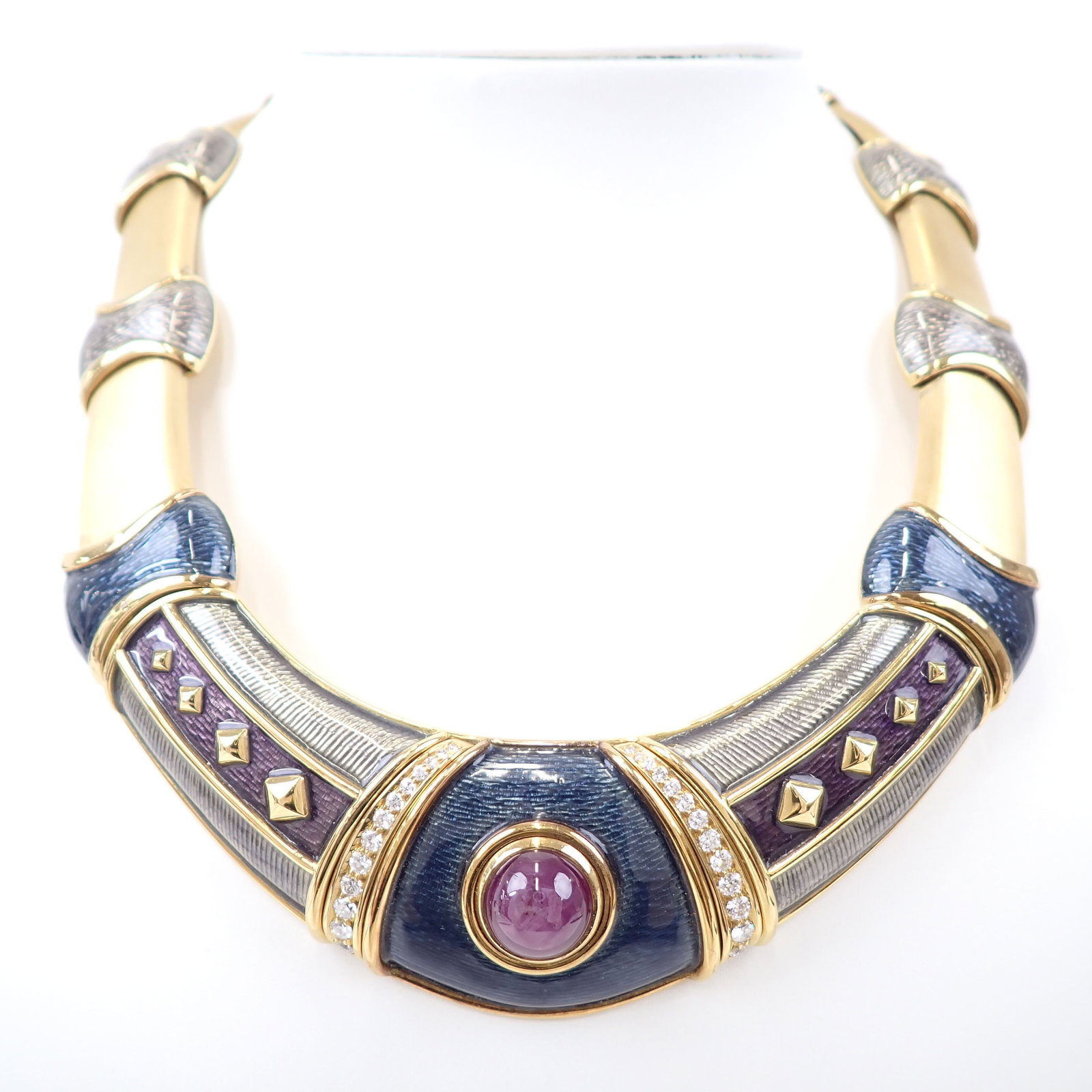 DE VROOMEN K18 Star Ruby Necklace: Brand:DE VROOMEN Diamond:1.25ct Size:N/A Material:K18 Accessories:N/A