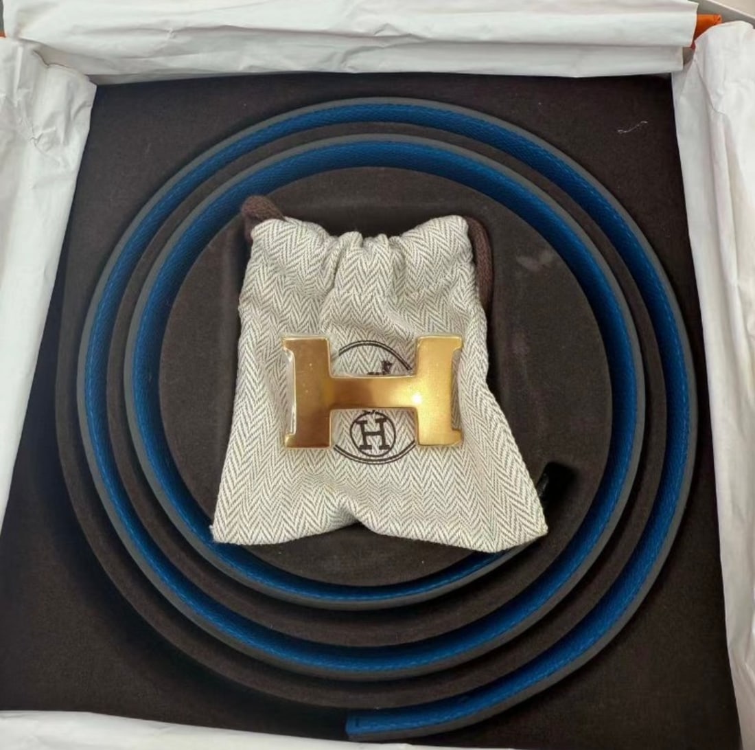 HERMES Constance Mini Belt Yellow Gold: Item Name: Hermes Constance Mini Belt Yellow Gold Brand:Hermes Model No.:RG0166 Sizs:24mm*80cm Material:Tadelakt/Swift Color:Noir/Bleu/Gold Accessories:Dust Bag/Box/Recipt