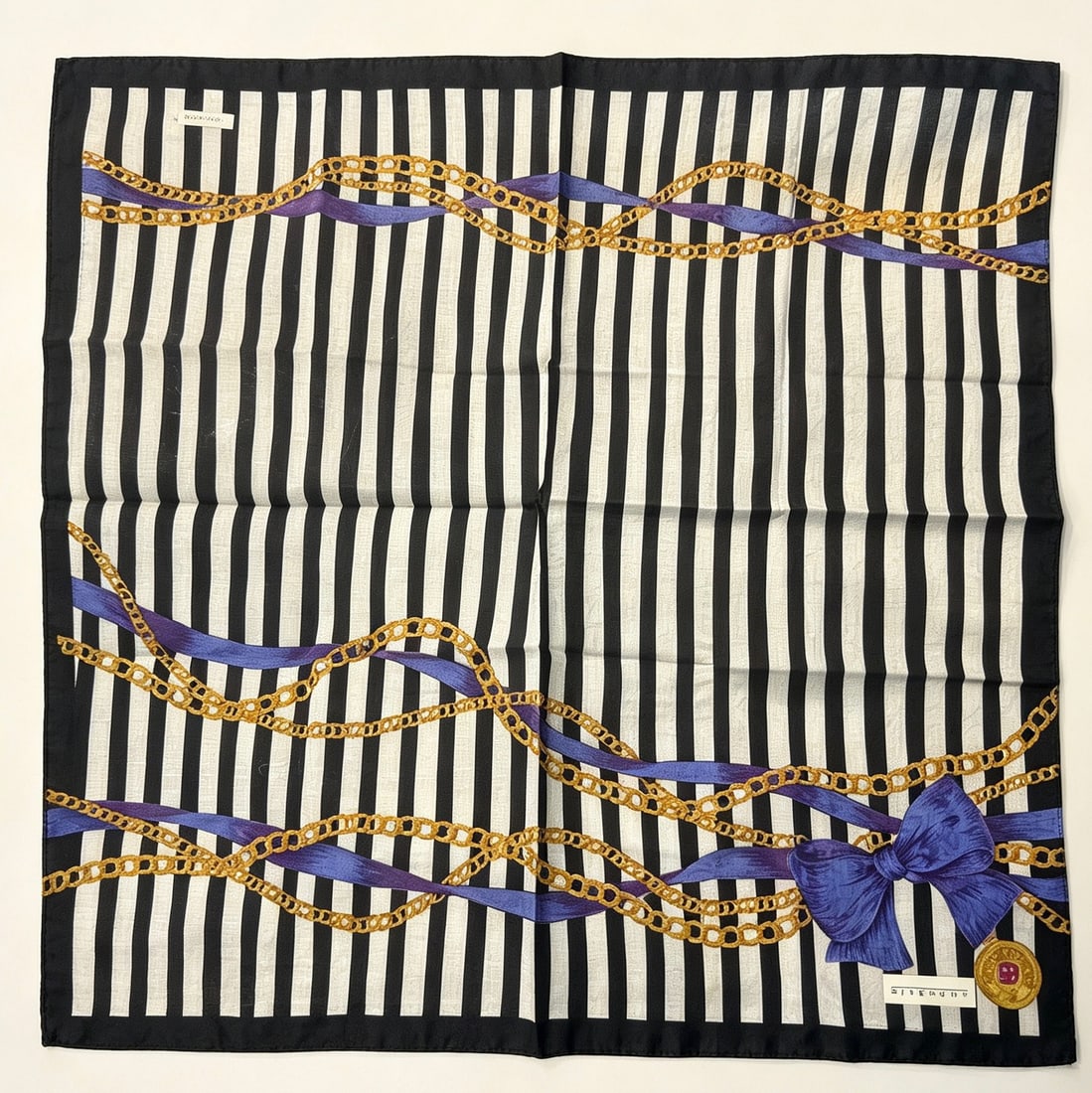 GIVENCHY BLUE BOW RIBBON HANDKERCHIEF: Type:HANDKERCHIEF Item Name:GIVENCHY BLUE BOW RIBBON HANDKERCHIEF Brand:GIVENCHY Size:48*48cm Accessories:N/A