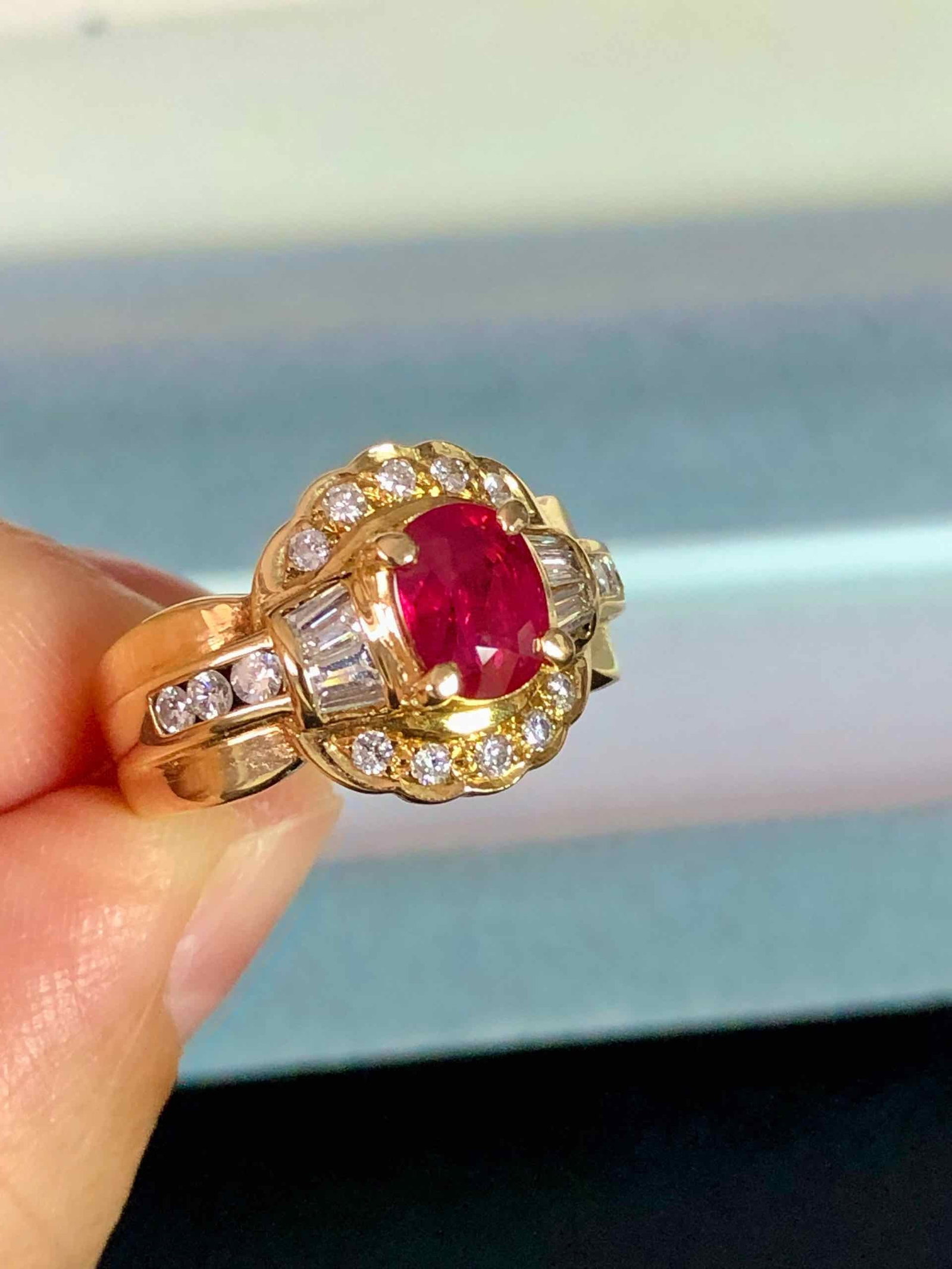 K18YG RUBY RING - 3