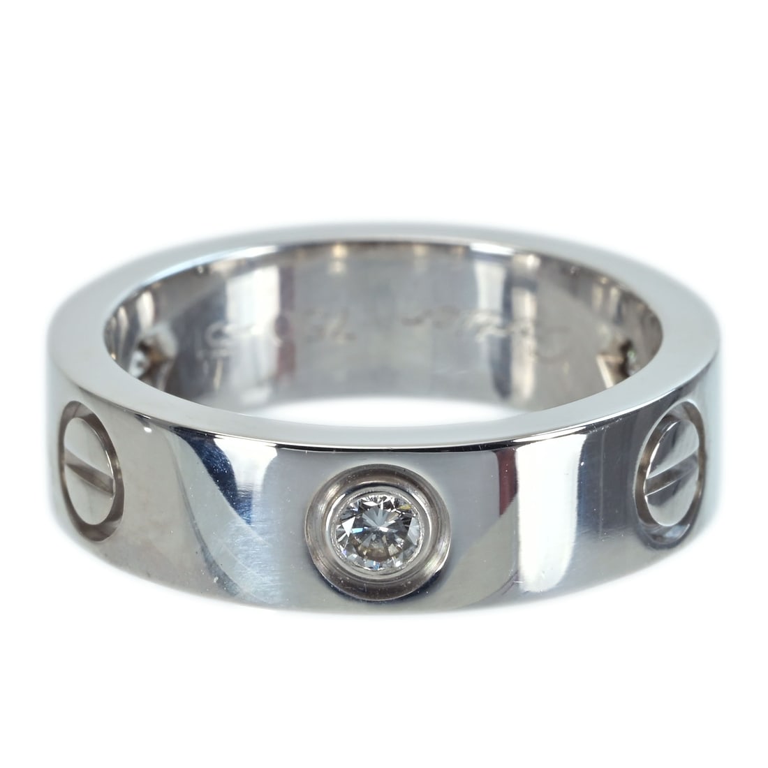 CARTIER K18WG DIAMOND RING: Type:RING Item Name:CARTIER K18WG DIAMOND RING Brand:CARTIER Metal:18K Size:6(US) Accessories:N/A