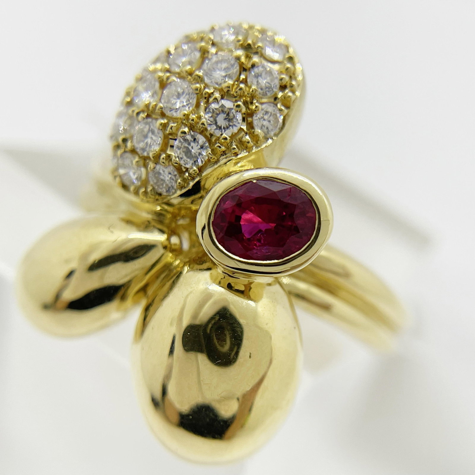 K18 Sapphire Diamond Ring - 3