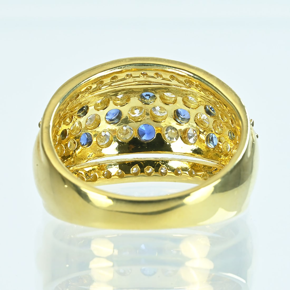 18K Sapphire Diamond Ring - 3