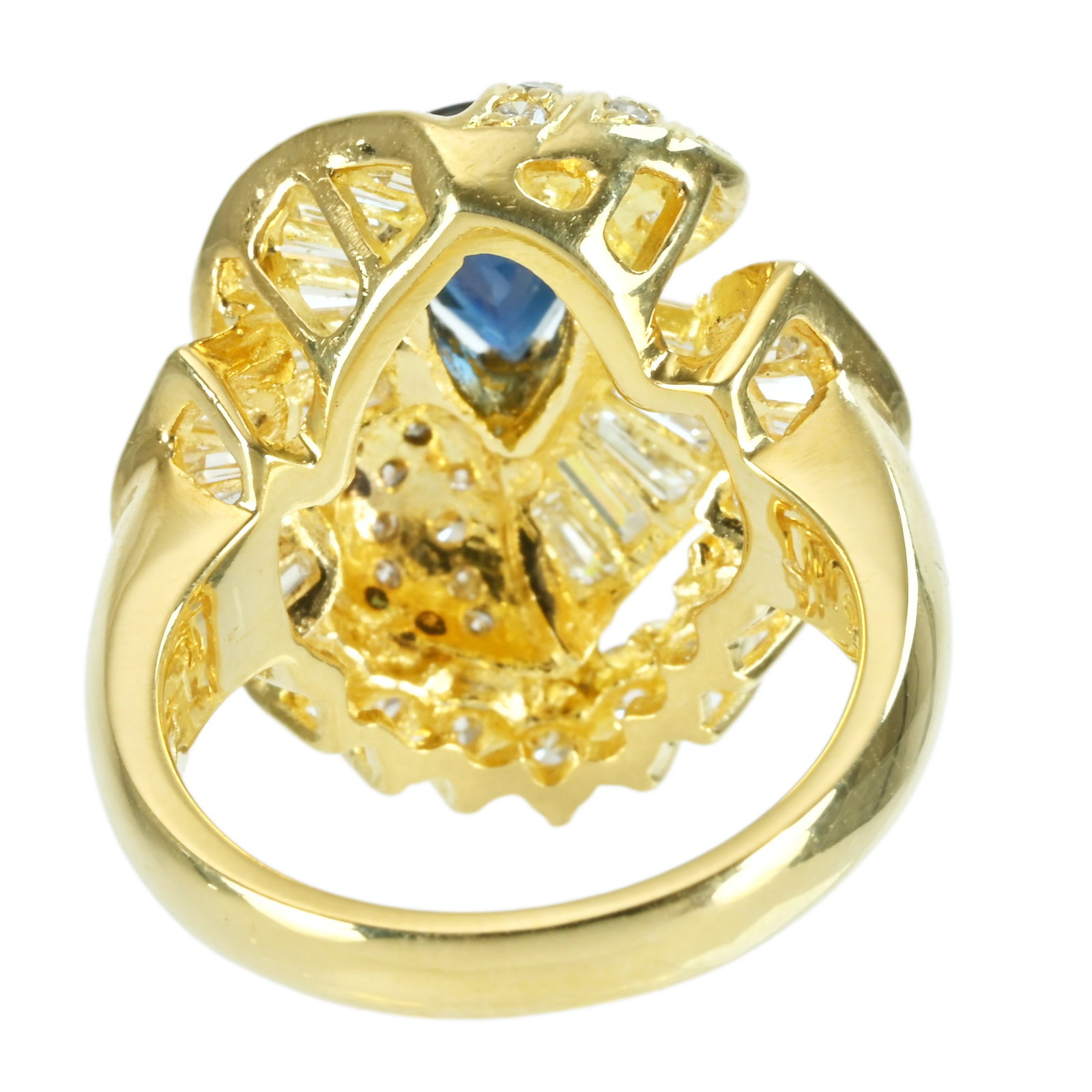 18K Sapphire Diamond Ring - 3