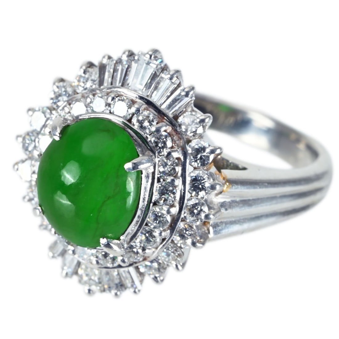 PT900 JADEITE RING - 2