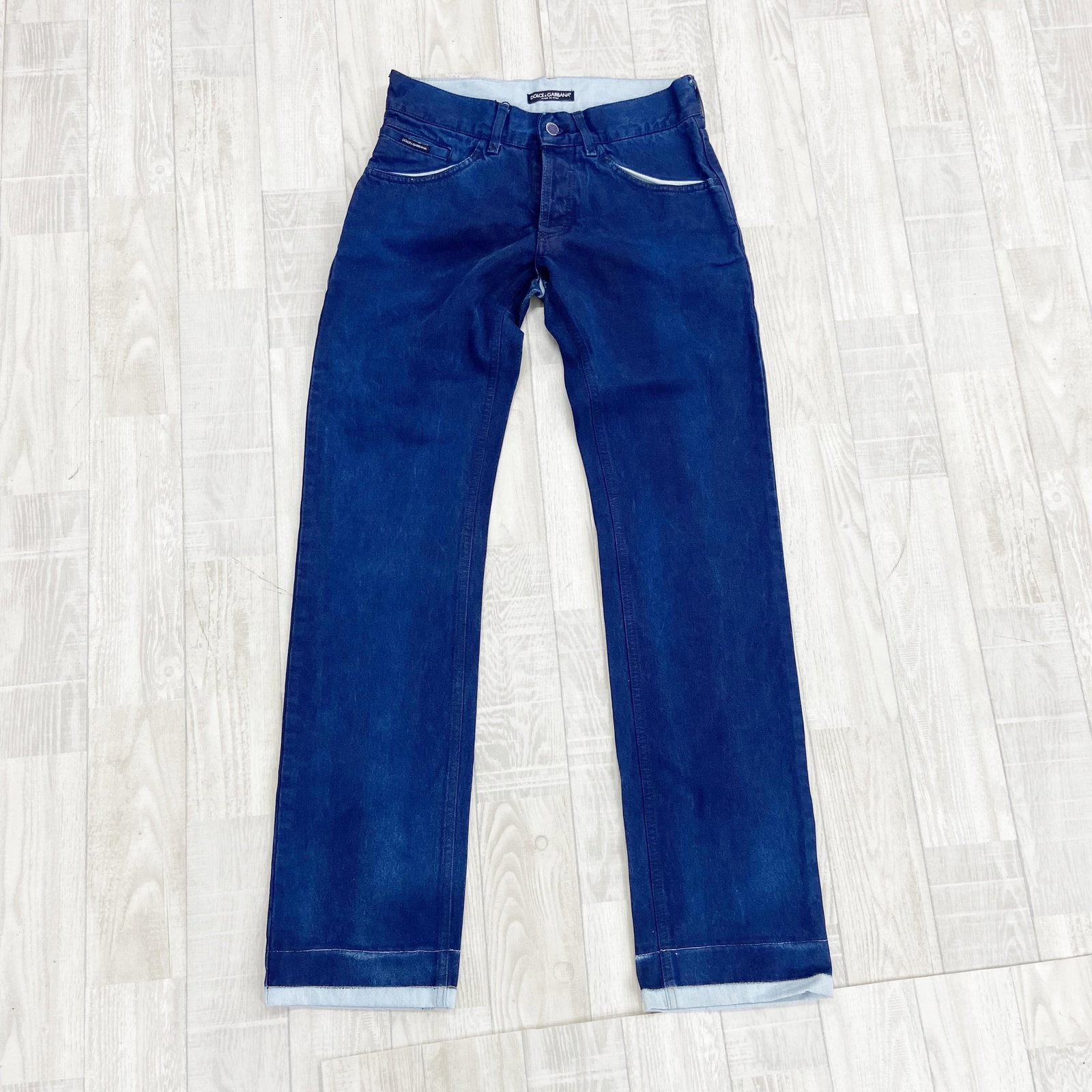 DOLCE&GABBANA Denim Blue Jeans: Brand:DOLCE&GABBANA Model No.: N/A Sizs:44 Material:Cotton Color:Blue Accessories:Tap