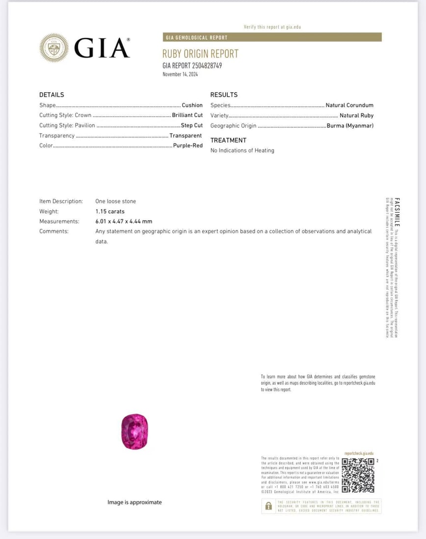 Pt950 Burma NH Purple Ruby Diamond Ring - 5